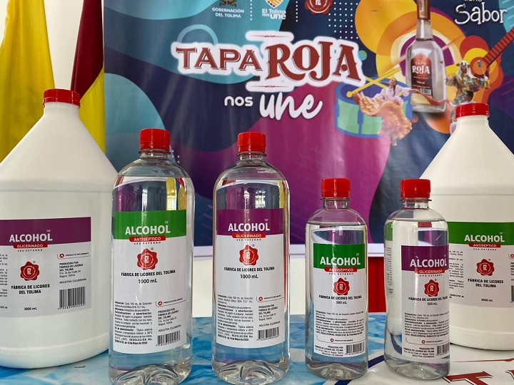 Fábrica de Licores del Tolima hace lanzamiento del alcohol antiséptico