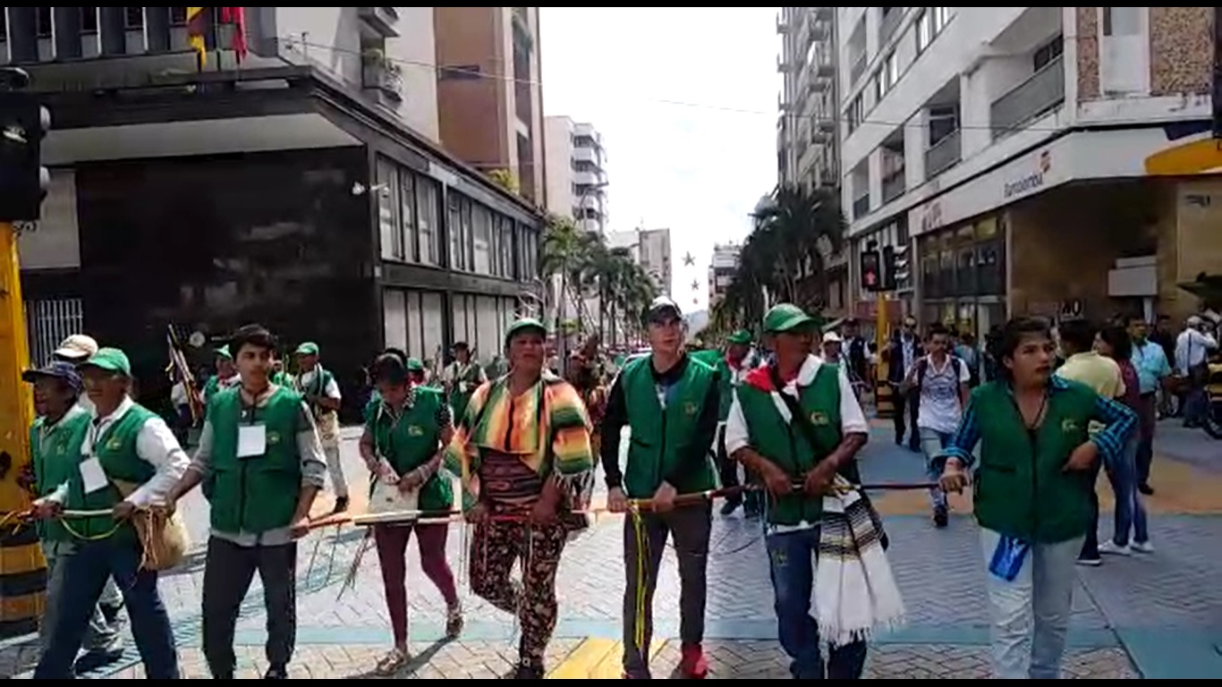 Caminata por la paz y los Derechos Humanos en el marco del X Congreso del CRIT.