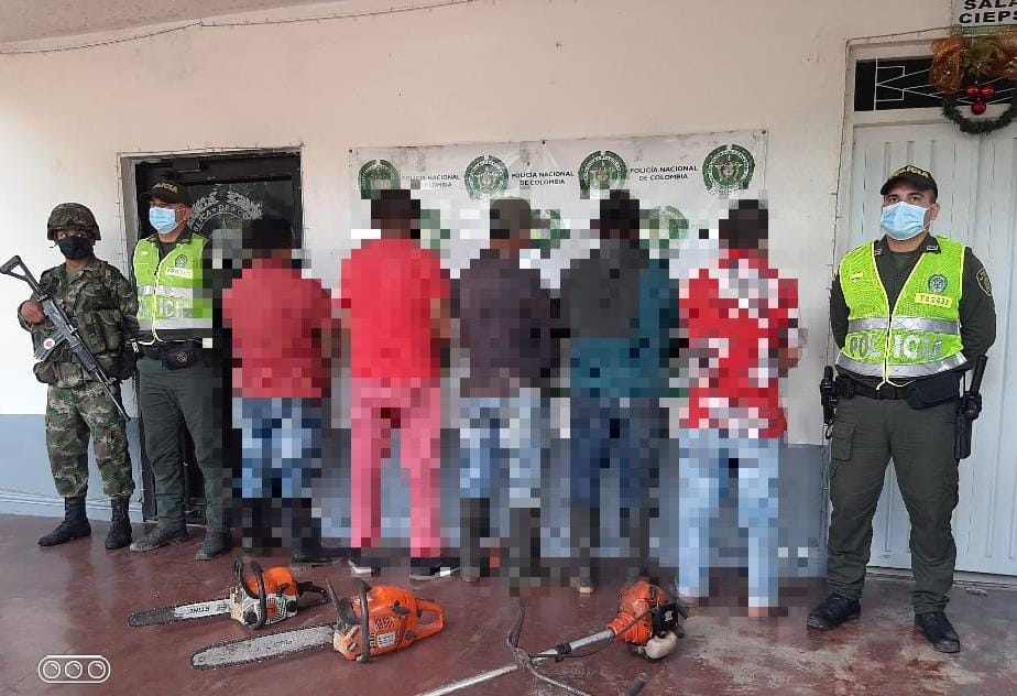 Capturados cinco hombres por daños al medio ambiente en Saldaña