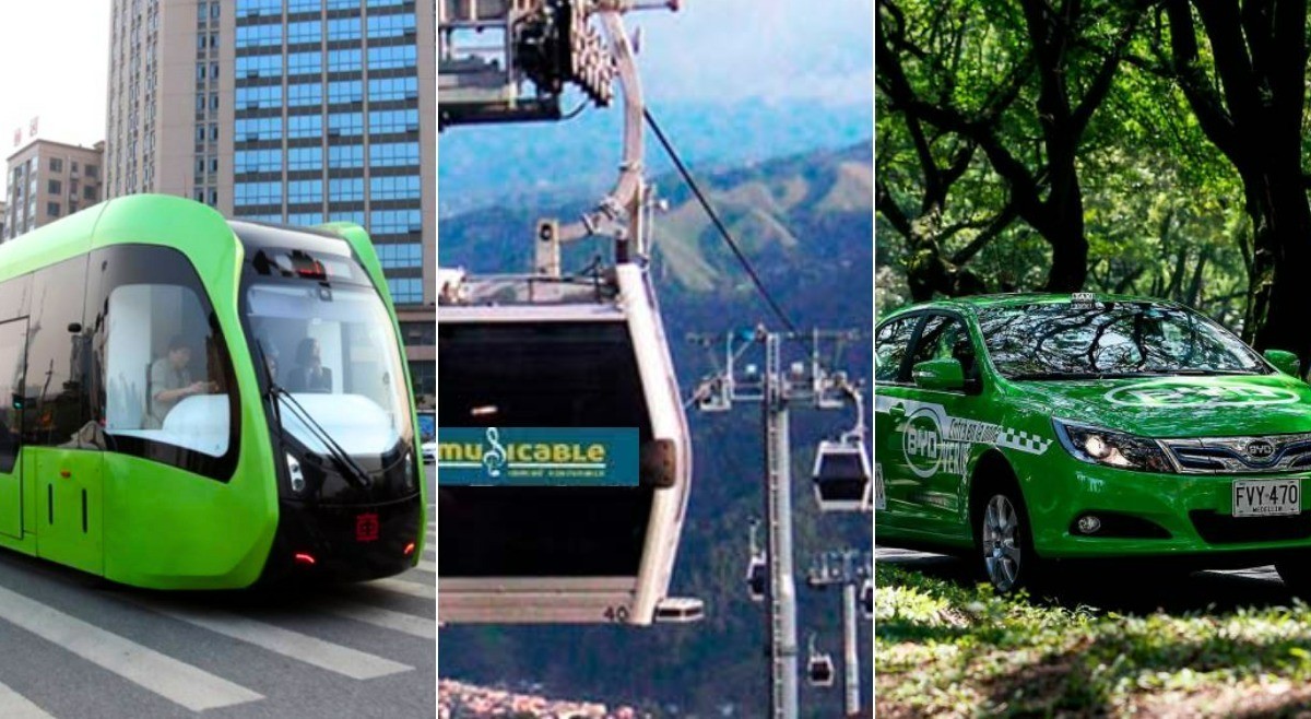 Tranvía, cable aéreo y taxis eléctricos