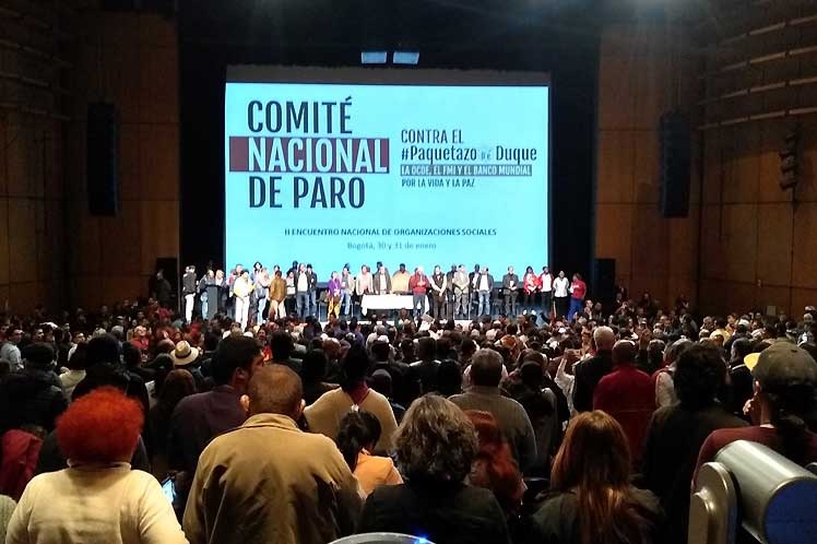 Comité Nacional del Paro dio a conocer plan de acción jornadas de protestas