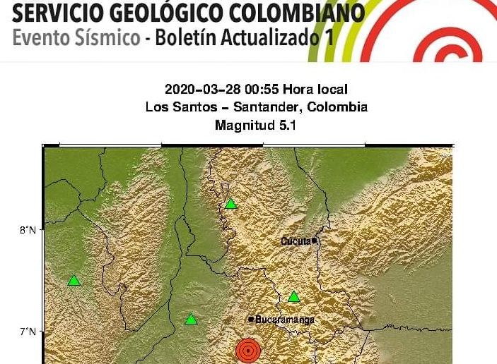 Temblor de magnitud 5.5 sacudió varias ciudades de Colombia