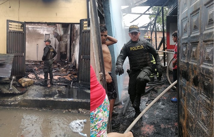 El auxiliar de policía, héroe en Ataco
