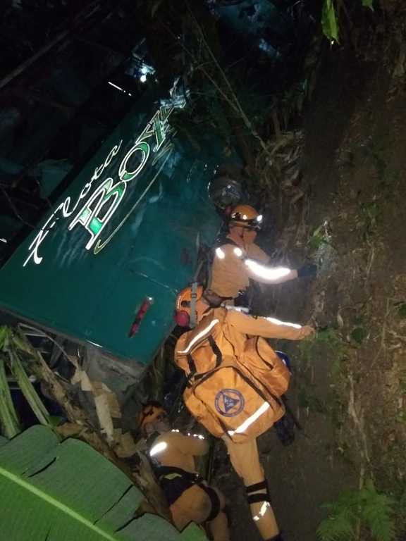 Organismos de socorro entregaron lista oficial de heridos de accidente de bus