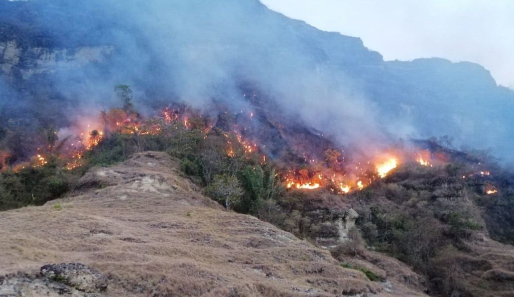 Persisten los incendios forestales pese a las lluvias en el departamento