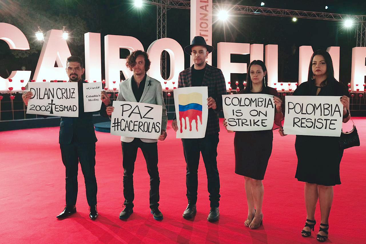 Actor ibaguereño Alejandro Aguilar denuncia muerte de Dilan Cruz en festival de cine internacional