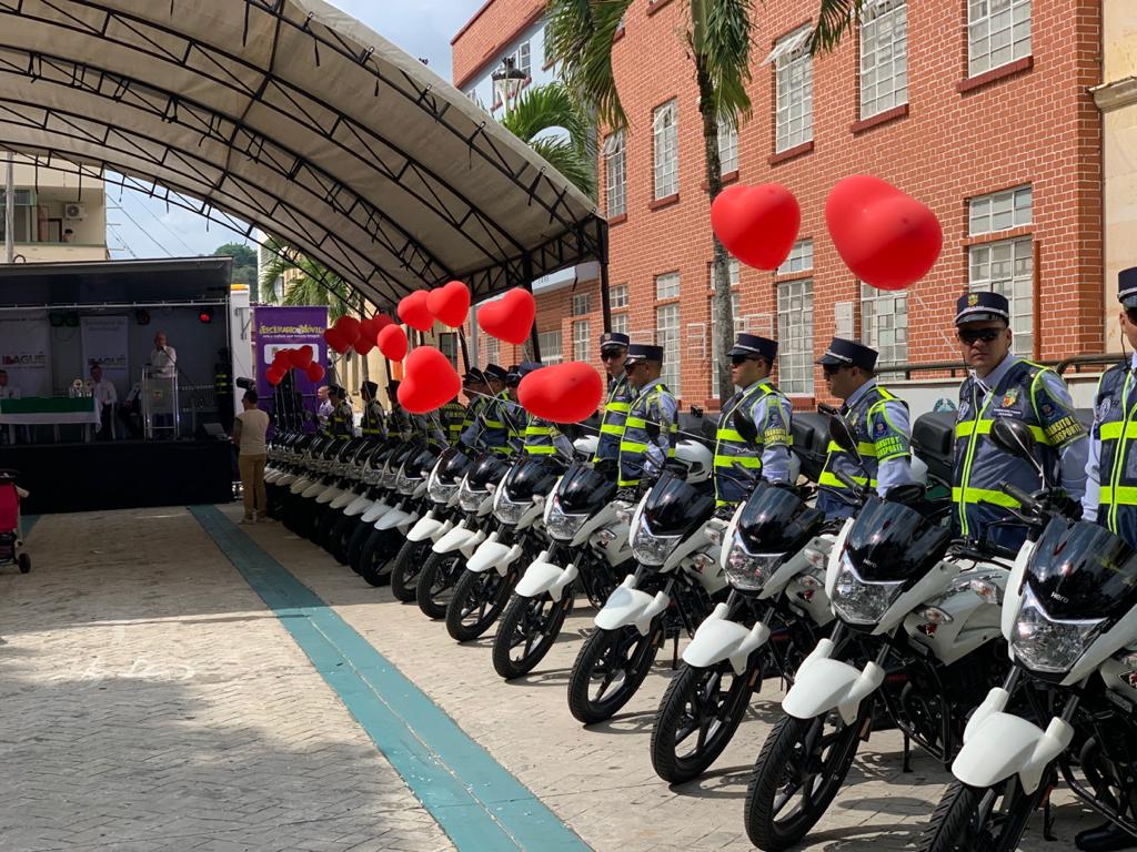 Secretaría municipal de movilidad cierra el año con motocicletas nuevas.