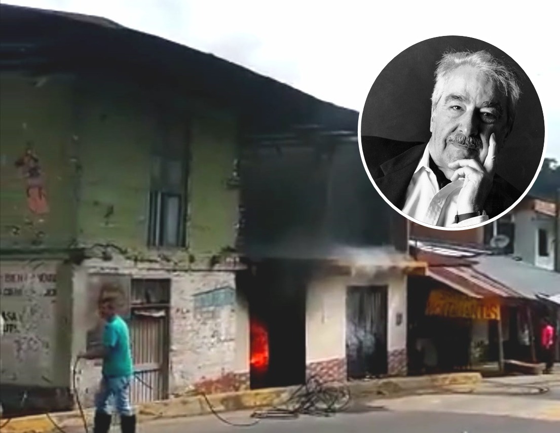 Se quemó la casa de Álvaro Mutis en Coello Cocora